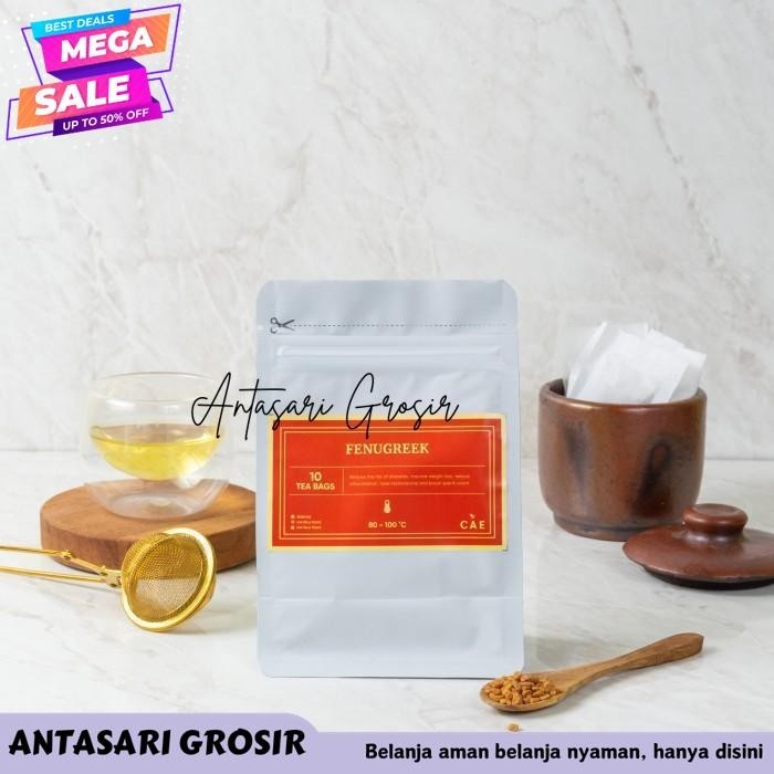 

FENUGREEK 10 TEA BAGS BIJI KELABET KLABET KELABAT HALBA PURE ORGANIK BEST PRODUCT!!