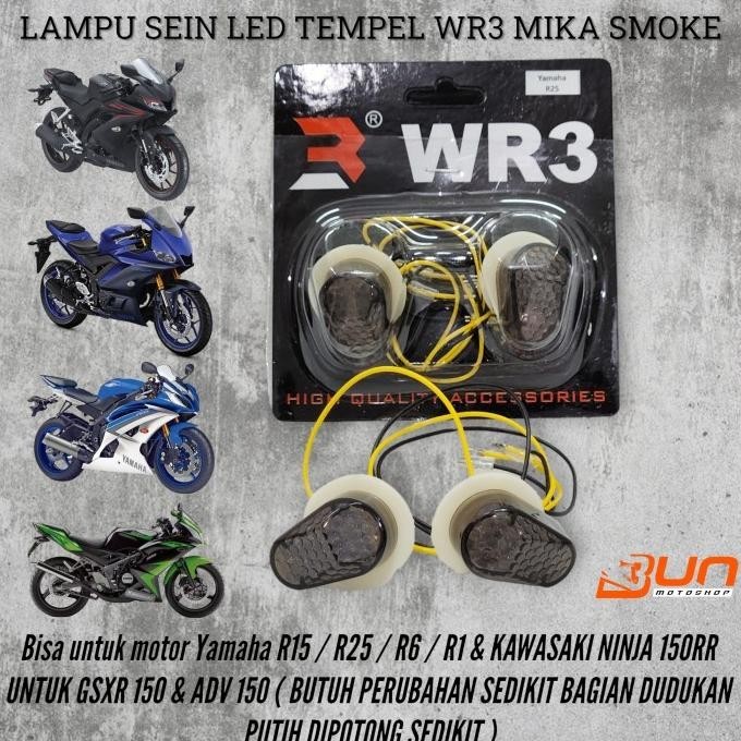 Otomotif Lampu sein Tempel WR3 smoke Yamaha R25 & New R15 VVA V3