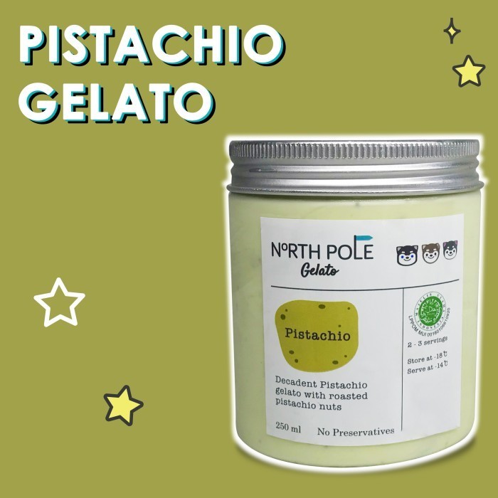 

EKSLUSIF Pistachio Gelato - North Pole Gelato Kemang Ice Cream Es Krim Halal