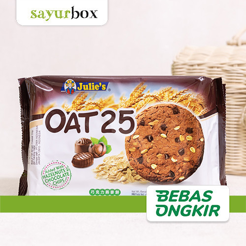 

NEW Julies Biskuit Oat 25 Chocolate Hazelnut 200 gram Sayurbox