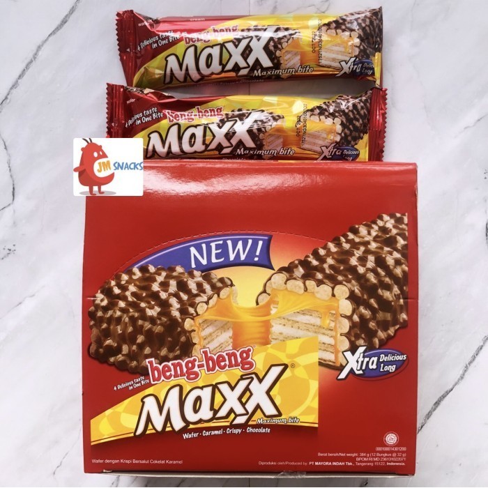 

FREE ONGKIR [PROMO!!] Beng Beng Maxx 1 Pak isi 12x32gr - wafer nikmat bengbeng