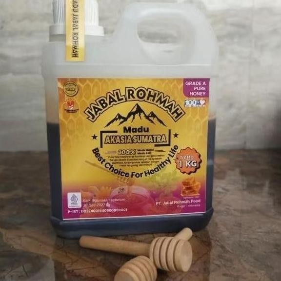 

Madu Murni Asli 1Kg Jabal Rohmah Nektar Akasia Sumatra Grade A 100% Alami Pure Natural Raw Honey