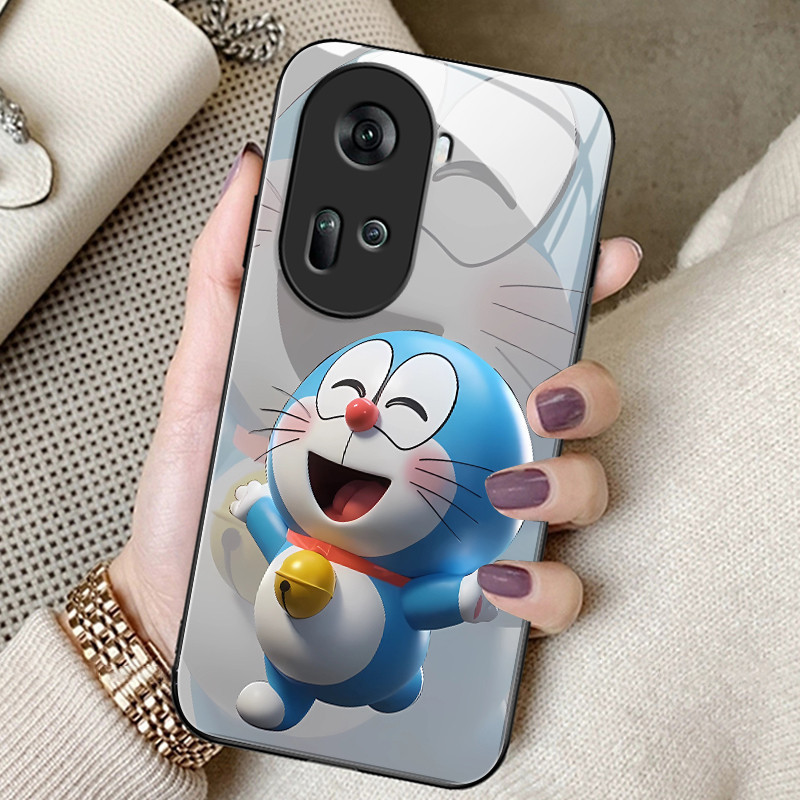 Casing Hp Untuk OPPO Reno 11 5G Reno 11F 5G Case Casing merokok Softcase Doraemon Kesing trendi baru
