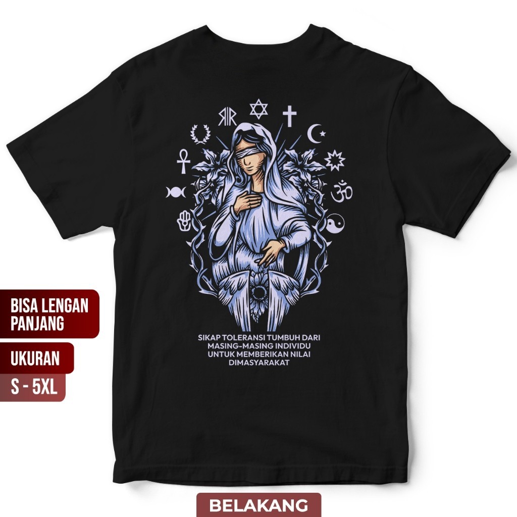 Baju Kaos Pluralisme 15 Toleransi Masyarakat - tshirt Kata Kata Toleransi Persatuan Agama Islam Kris