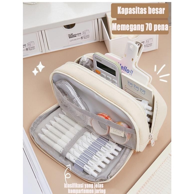 

hj-43 MOMODA Pencil Cases Large Capacity Pencil Bag Pouch Holder Box for Girls Office Student Stationery Organizer School Supplies Terlaris