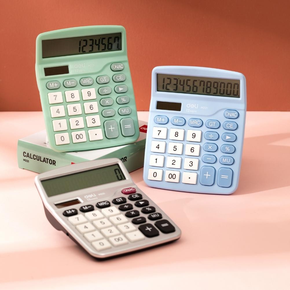 

COD Deli Kalkulator Meja / Desktop Calculator Layar 12 Digit Warna Lucu EM221 Berkualitas