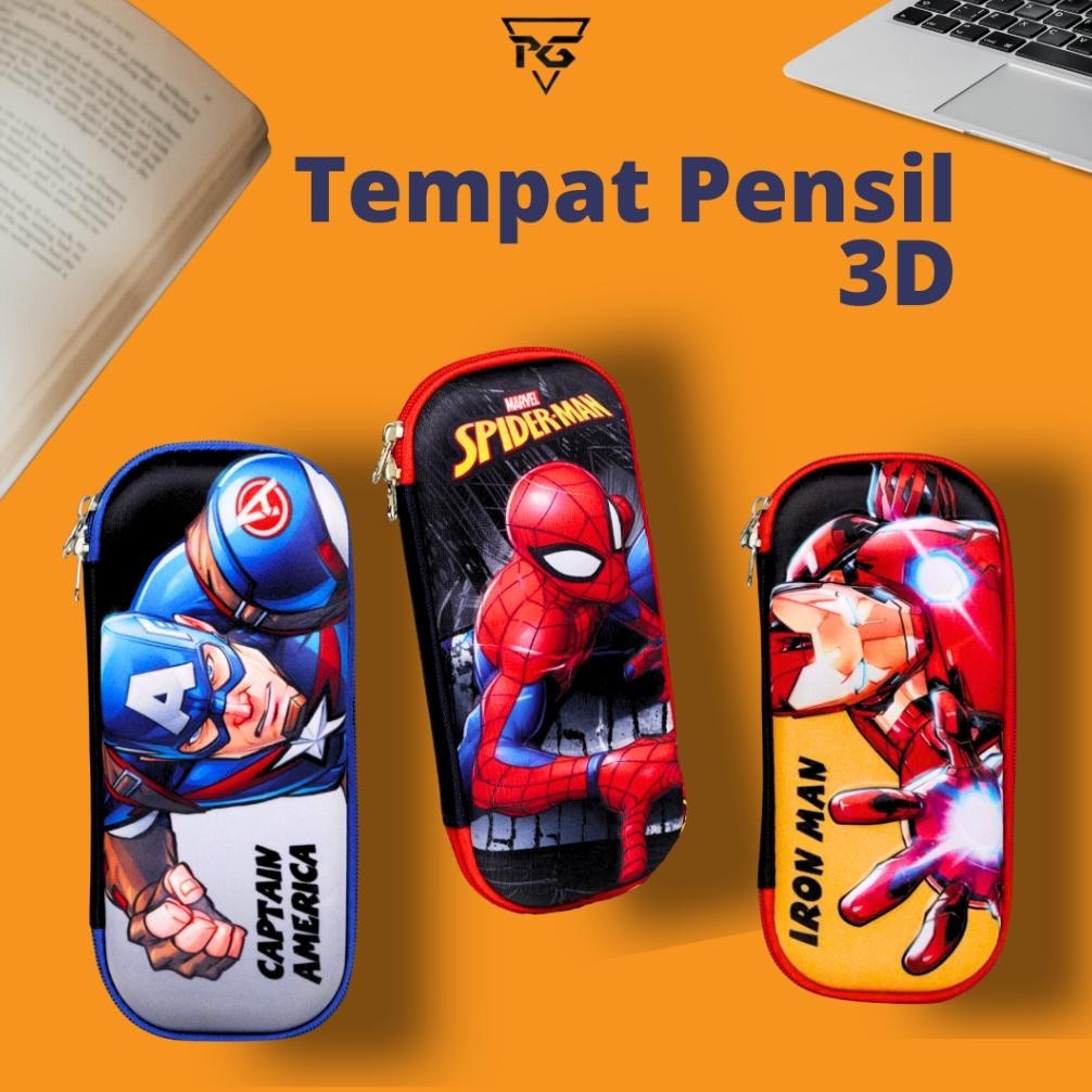 

Best Seller Tempat Pensil Anak Laki Laki Alat Tulis Gambar 3D Timbul Berkarakter Superhero - Kotak Pensil Viral