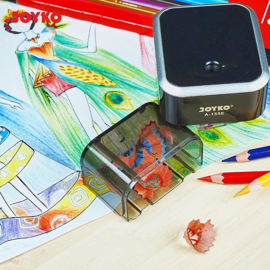 

Terlaris! Sharpener Rautan Pensil Elektrik A155E - Serutan Otomatis Electric JOYKO A-155E Premium
