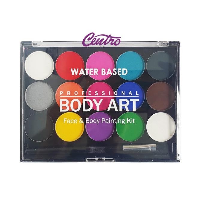 

Professional Body Art Face And Painting Kit 15 Color Set + 1 Brush HFS