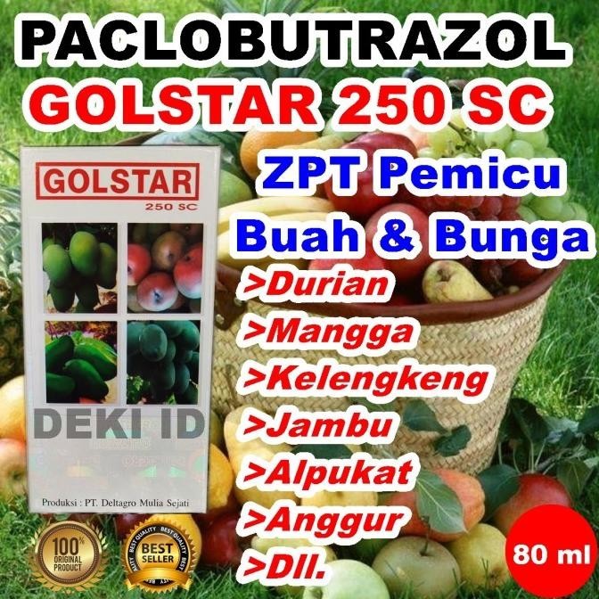 Golstar 80 ml 250SC ZPT Paclobutrazol Pupuk Booster Buah Goldstar