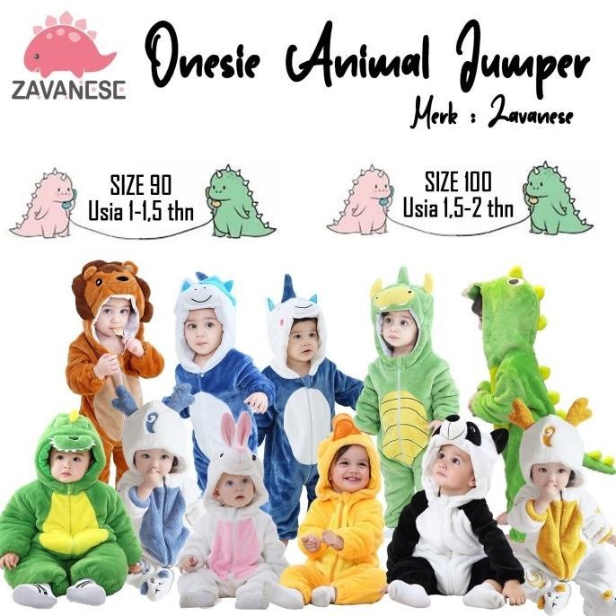 Baju Piyama Kostum One Sie Anak Bayi Karakter Hewan