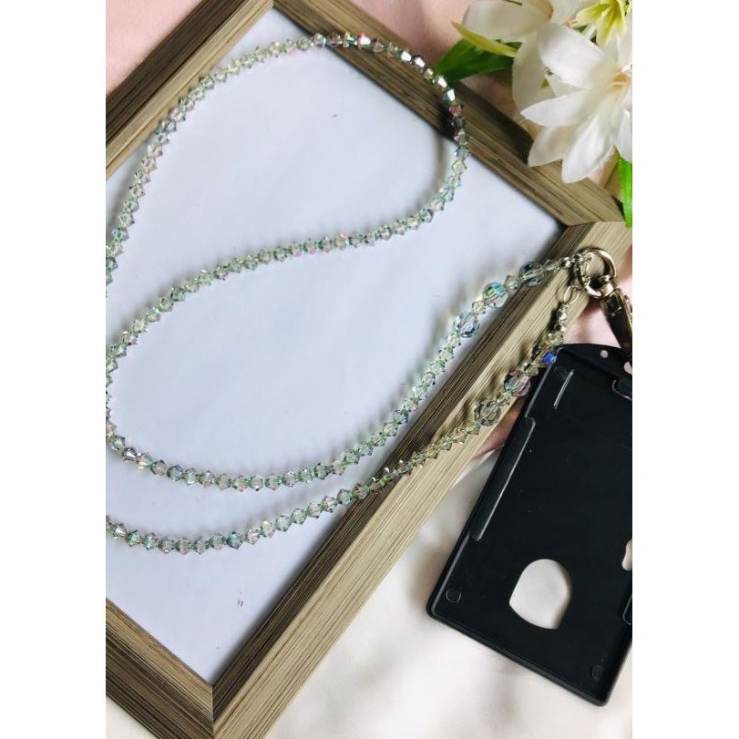 

Lanyard Kalung Strap Tali Id Card Name Tag Mewah Kristal Swarovski