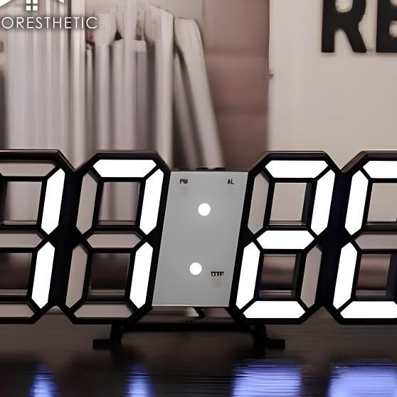 Jam Digital Dekorasi Meja Led Alarm Ern Aesthetic Baterai Usb