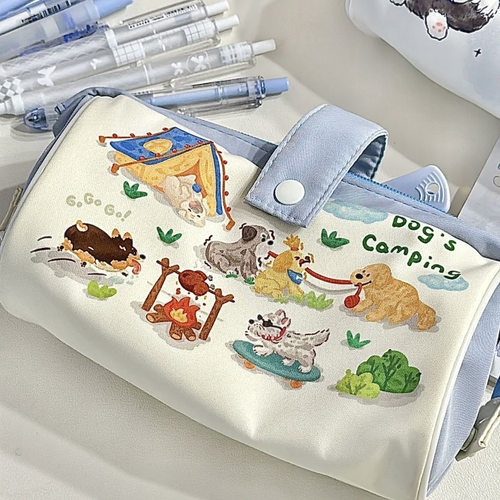 

Puppy Pencil Case Large Capacity Buggy Bag Pencil Box Student Female Stationery Zipper2024