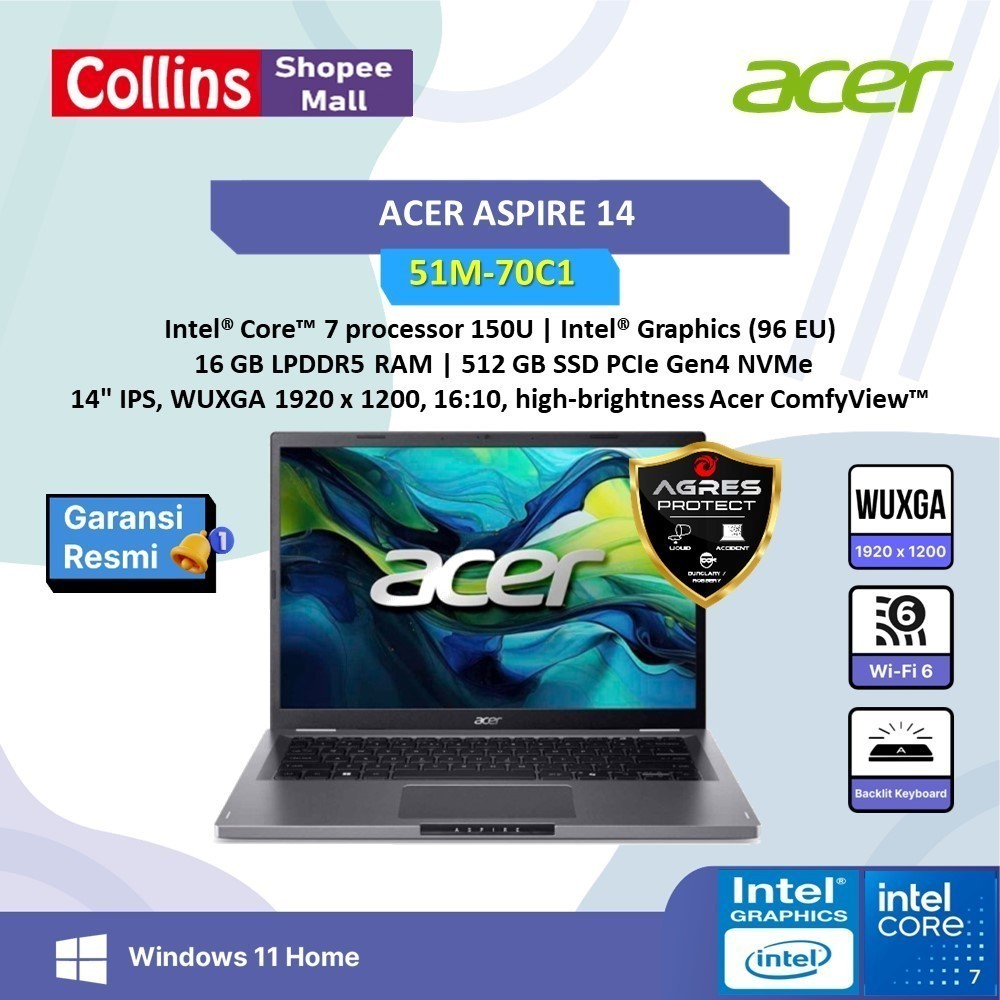 LAPTOP ACER ASPIRE 14 CORE TERBARU 512GB