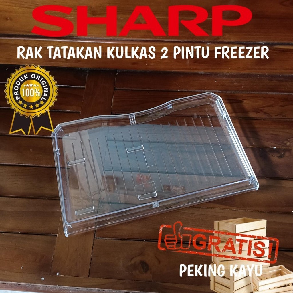 RAK TATAKAN RAK SEKAT KULKAS SHARP 2 PINTU BAGIAN FREEZER ORIGINAL