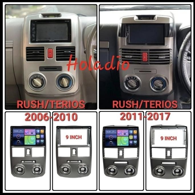 FRAME HEAD UNIT ANDROID 9" RUSH / TERIOS 2006 - 2017 MURAH