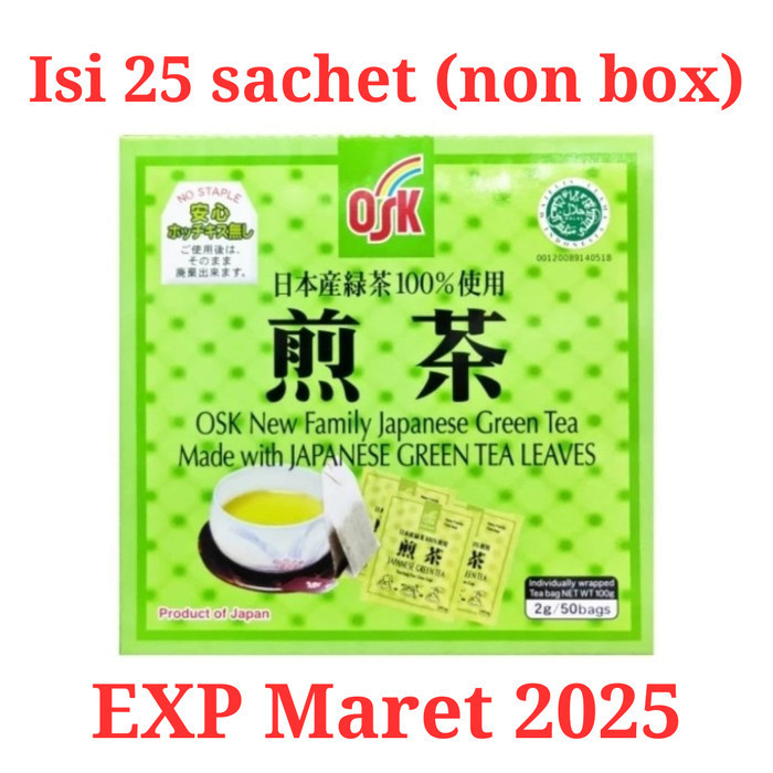 

Secrenada - Osk Japanese Green Tea/Teh Hijau/Heto/ @2Gr X 25 Sachet