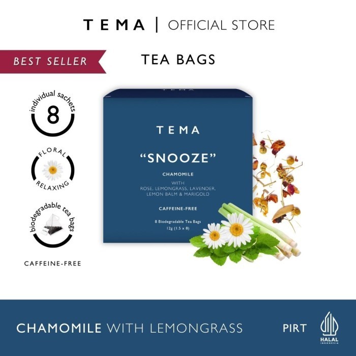 

Secrenada - Tema Tea Bags - Wellness Tea - Snooze / Chamomile Lavender Lemongrass