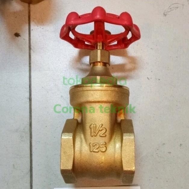 Gate Valve 1,5" Kuningan Kitz 1-1/2" Inch