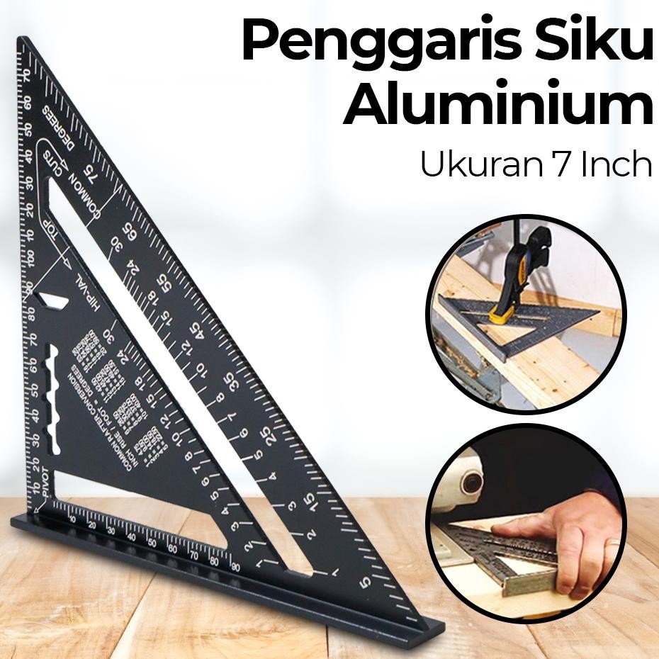 

Vktech Ggaris Siku Star Triangle Ruler Alunium 7 Inch - A10D01 - Bla