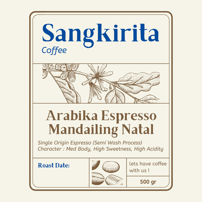 

Kopi Bubuk Arabika Espresso Mandailing Natal 500 Gr