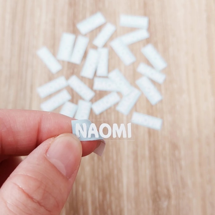 

Sale Stiker Cutting Label Nama Custom Kecil Tinggi 6Mm Untuk Alat Tulis