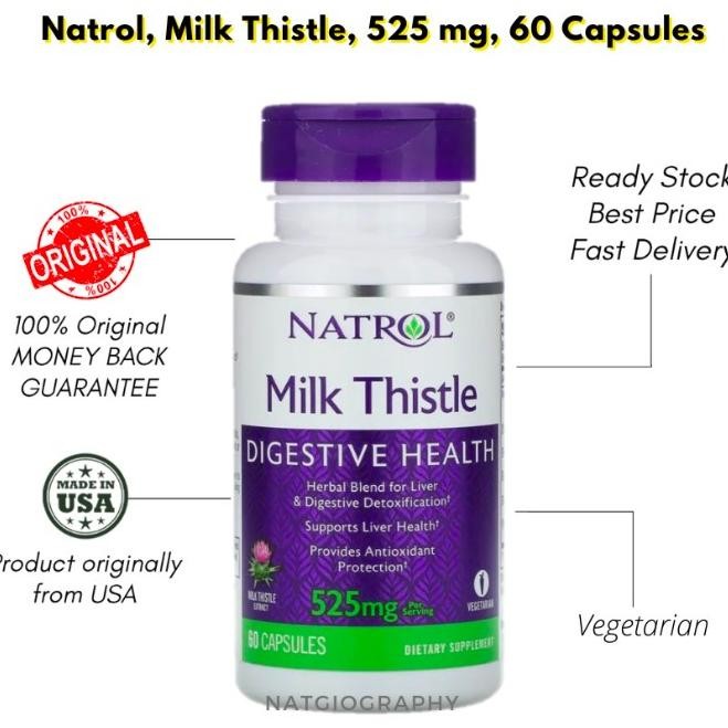 

Milk Thistle kesehatan liver detox 525mg isi 60 capsules