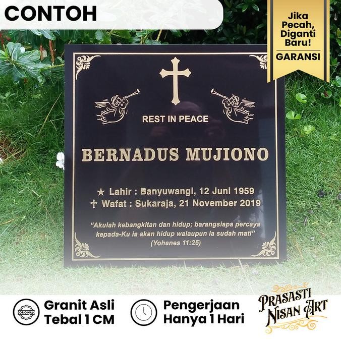 

Kristen 40 CM Tulisan Batu Nisan Granit Asli