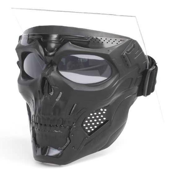 WDF Masker Motor Topeng Tengkorak Airsoft Gun Full Face Skull / Goggle Mask Masker Helm Full Face Mo