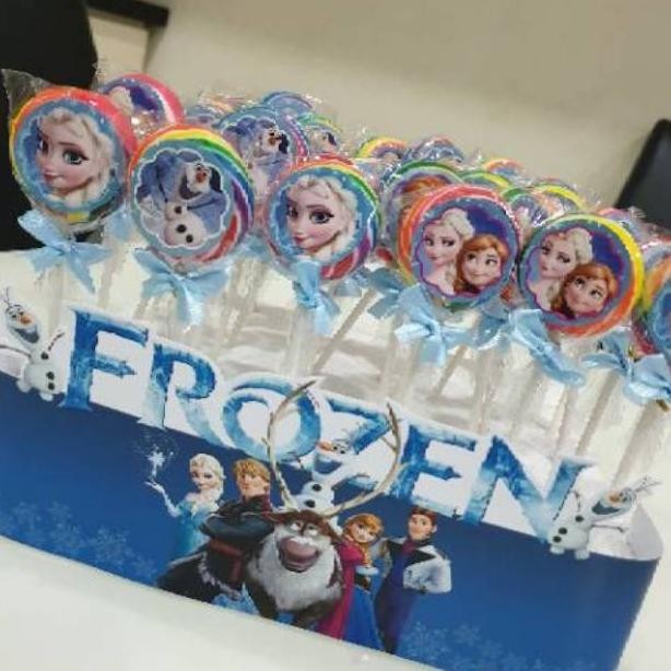 

WDF FROZEN Permen Lolipop Stand isi 30pc Ulang Tahun Dekorasi TERLARIS