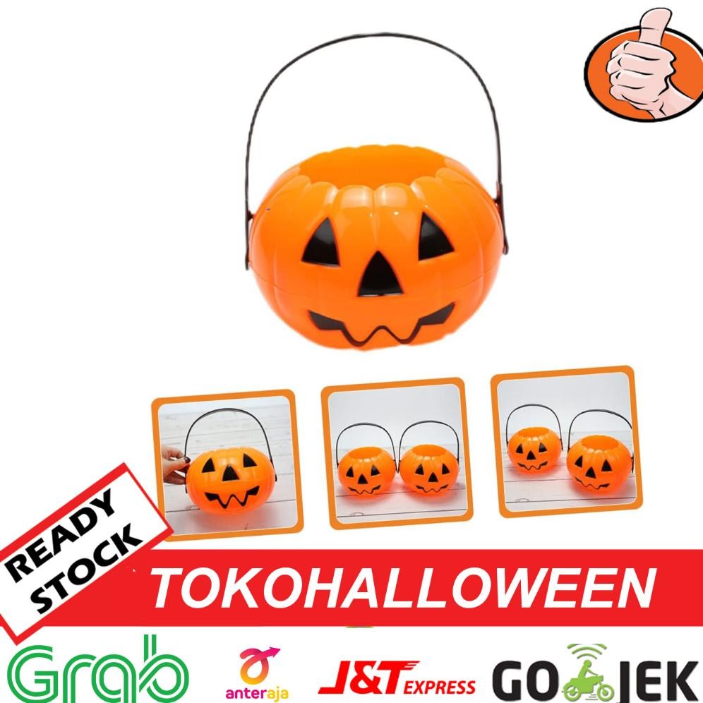 

WDF TAS LABU PERMEN HALLOWEEN TRICK OR THREAT PUMPKIN TERLARIS