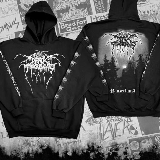 Darkthrone Panzerfaust Art Sweater Tangan Panjang Hitam - Hoodie