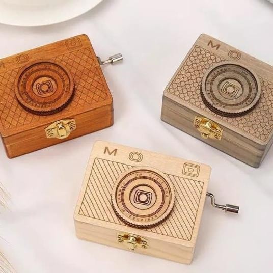 Kotak Musik Kayu Kamera Wooden Camera Music Box Manual