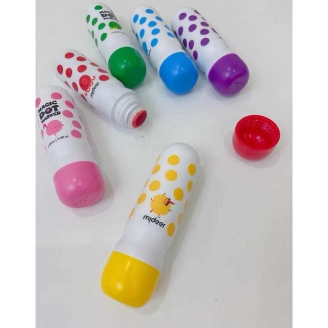 

Mideer Magic Dot Marker 12 Mainan Edukasi Anak Spidol Bulat Menggambar