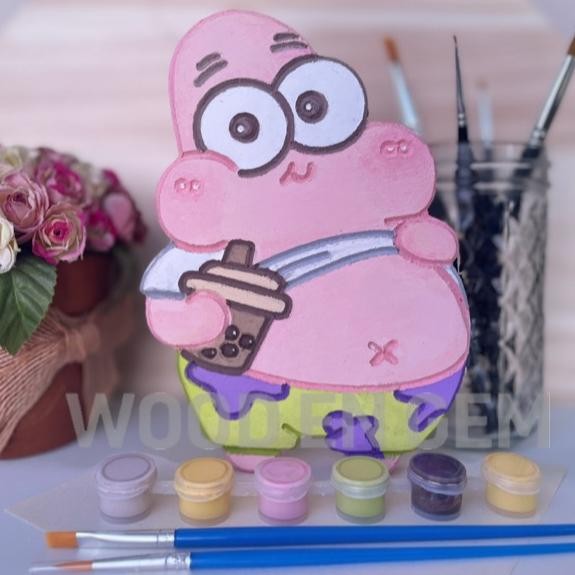 

BISA COD DIY Wood Character Painting Kit Mewarnai Melukis Kayu Karakter Mainan Edukatif Anak Hampers Souvenir Spongebob | Woodengem pel-116