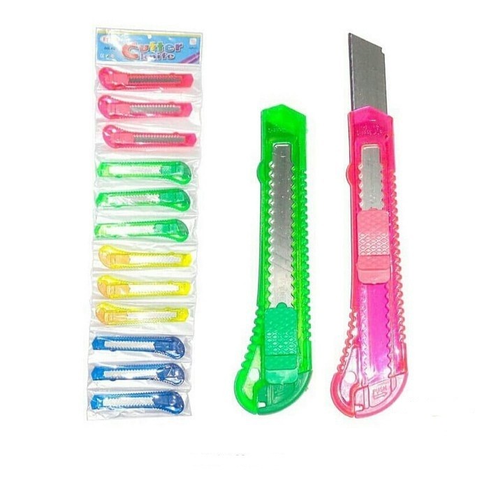 

Pisau Cutter Besar Warna Warni Cutter Eceran 1 Pcs