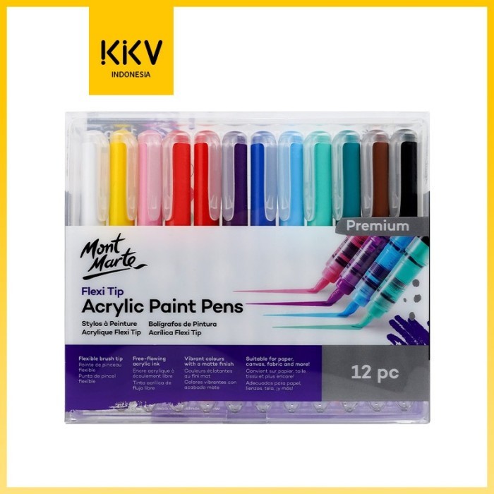 

Azalia Kkv Mont Marte Acrylic Paint Pen Spidol Akrilik Alat Gambar Lukis Mewarna Anak