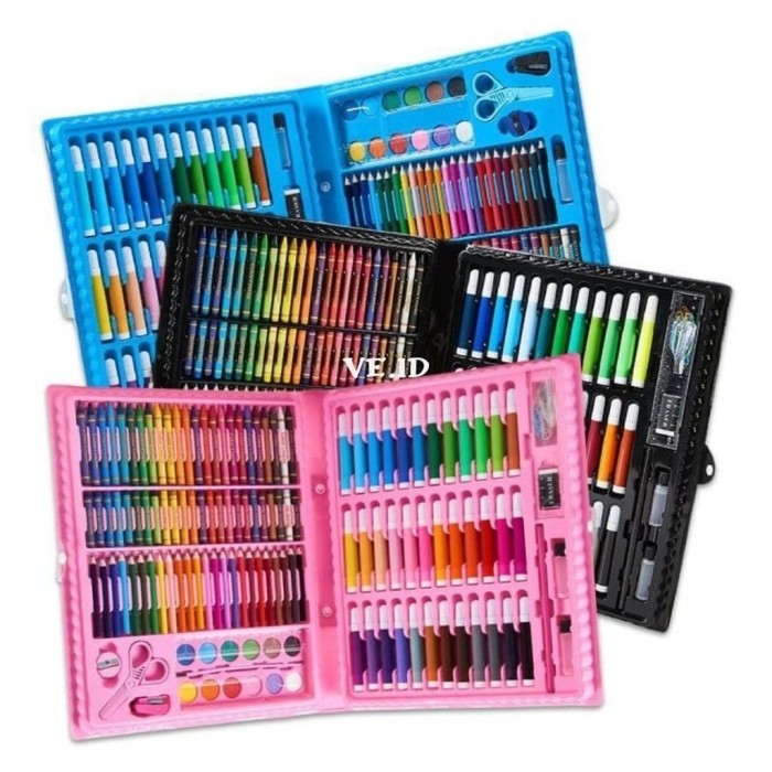 

Azalia Crayon Set 150Pcs Pensil Warna Gambar / Alat Tulis & Lukis Melukis Atk