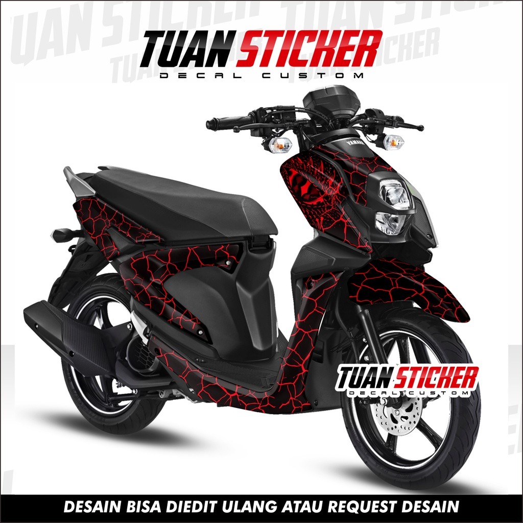 Sticker Striping Decal Yamaha XRide 125 Decal Sticker XRide 125 Sticker XRide 125 Full Body Crack