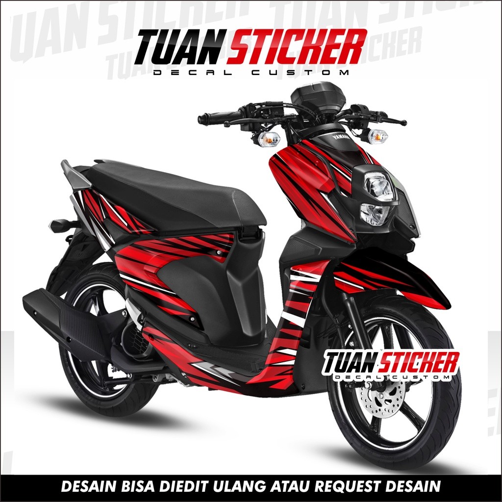 Sticker Striping Decal Yamaha XRide 125 Decal Sticker XRide 125 Sticker XRide 125 Full Body Redline