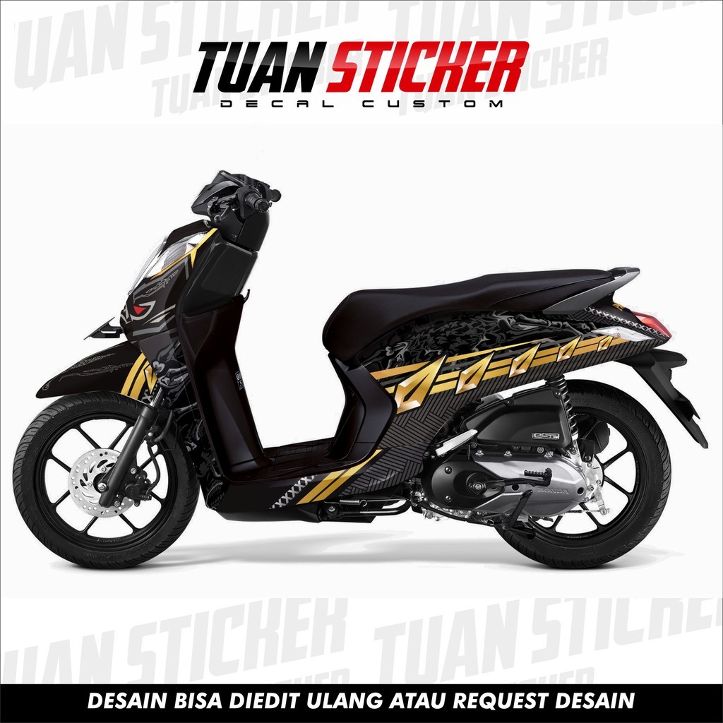 Sticker Striping decal Genio, Decal Honda Genio, Striping Genio, Sticker Honda Genio Black Phanter