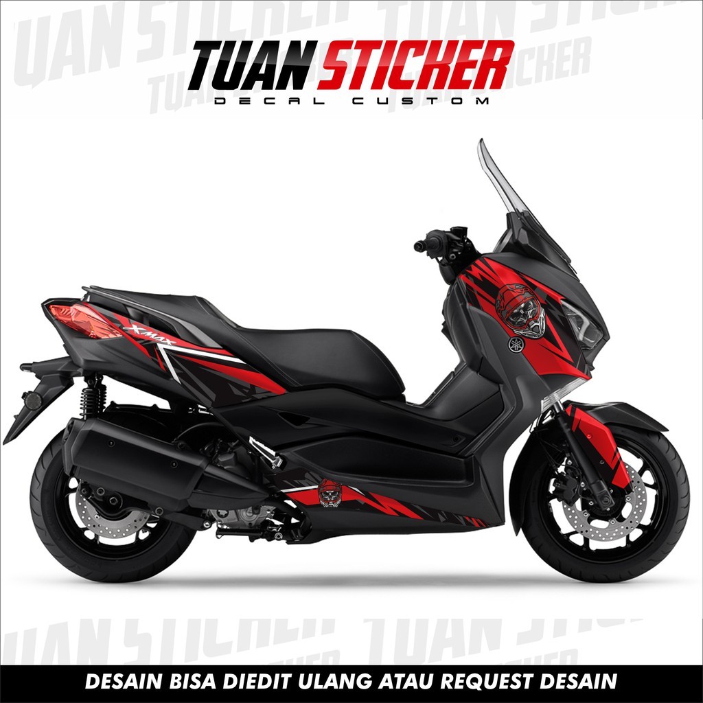 Sticker decal striping xmax, Striping xmax , Sticker xmax red abs