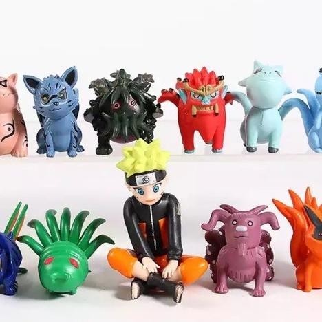 Action Figure Naruto Bijuu Set Isi 11