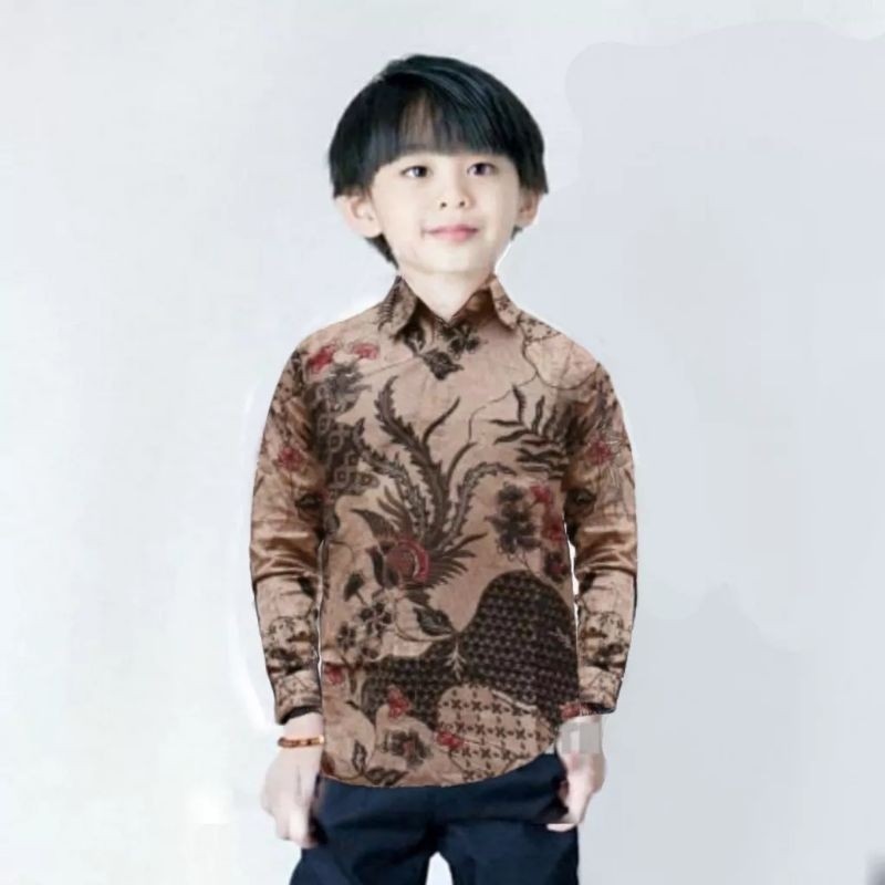 Potongan Harga Kemeja Batik Anak Laki - Laki Usia 10 - 15 Tahun R9