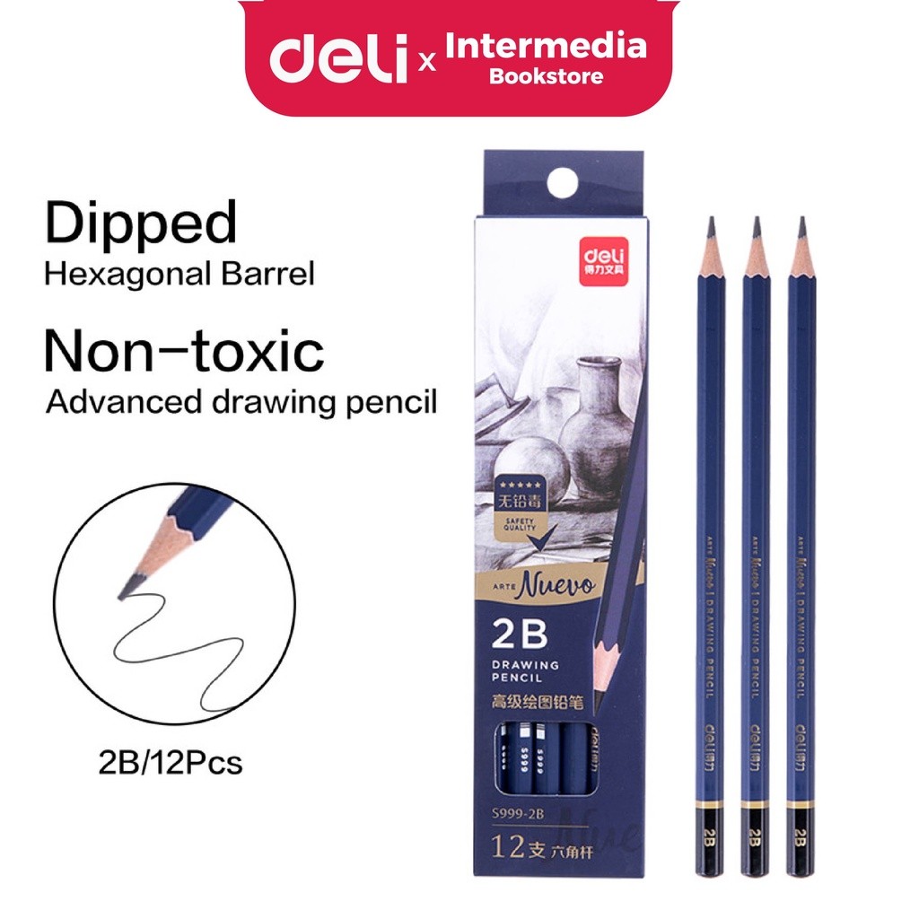 

Deli S999 Drawing Pencil / Pensil untuk Menggambar / pcs