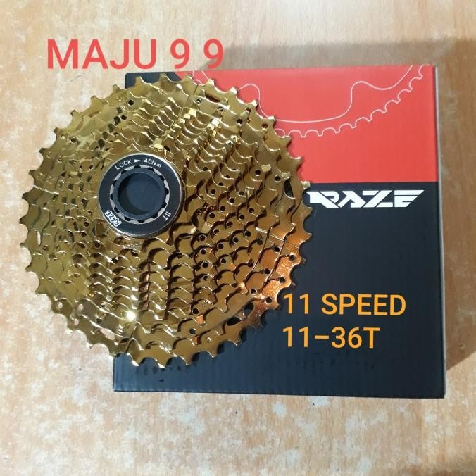 SPROCKET 11 SPEED ALL GOLD MERK RAZE 11-36T/FREEWHEEL GOLD