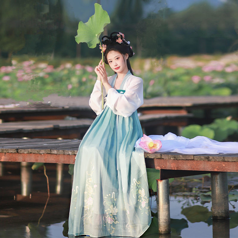 Han Style Splendid Original Han Clothing【Jinse】Women's Han Chinese Clothing Adult Chest Han Elements