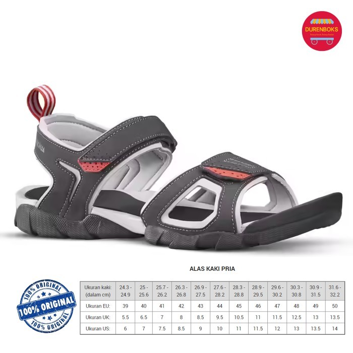 {DianShop} Sendal Outdoor Quechua NH100 Sepatu Sendal Gunung Pria - 44 Limited