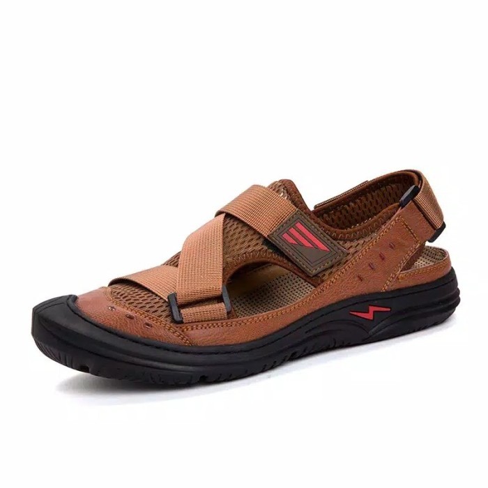 {DianShop} Sepatu Sandal Pria Gunung Outdor Import Ringan - Brown - 39 Limited